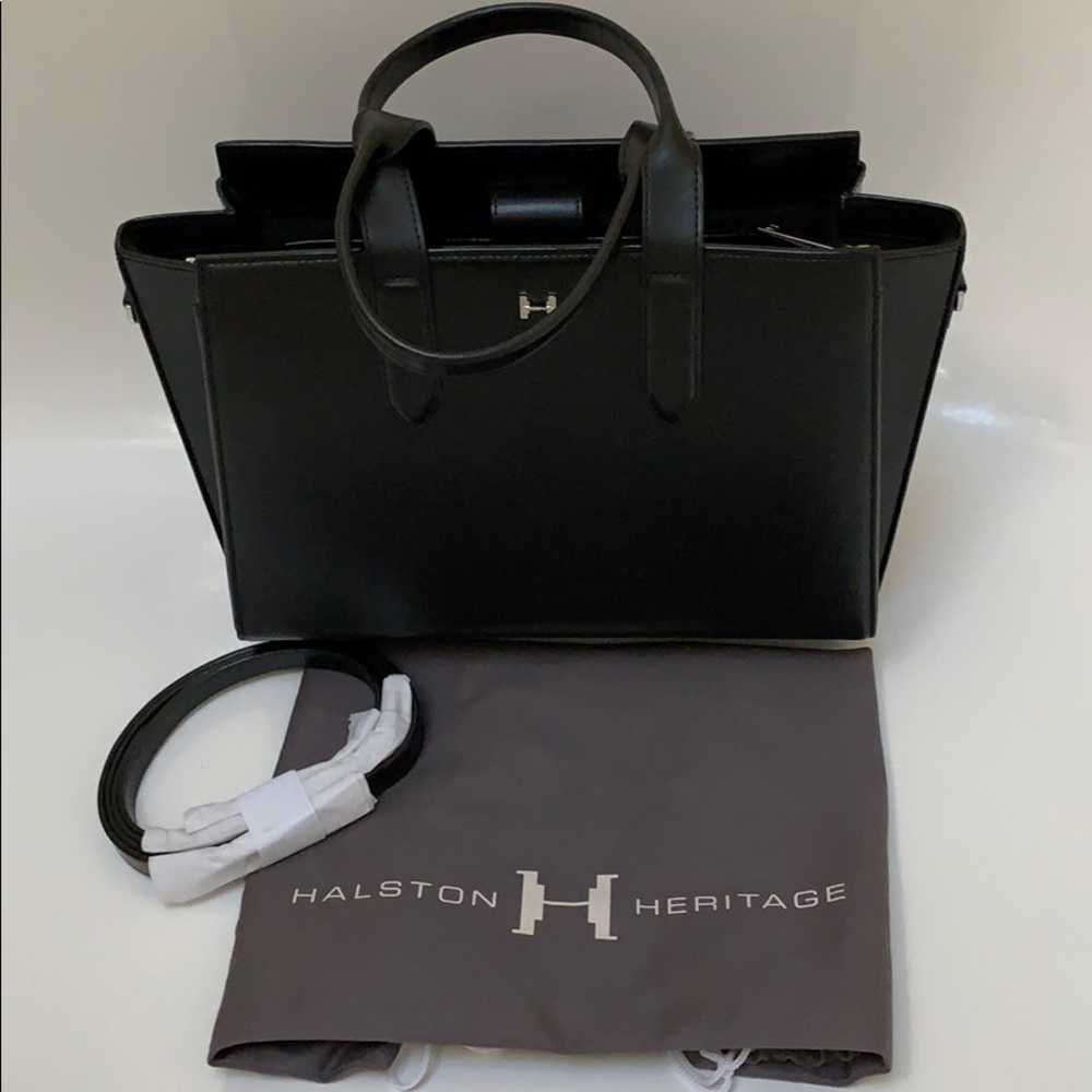NWOT Halston Heritage Leather East-West Satchel